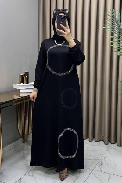 Zahide Abiye Elbise Siyah Siyah