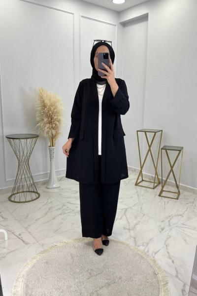 Zehra Takım Siyah Siyah