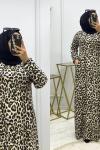 Zelal Cepli Elbise -Leopar desen