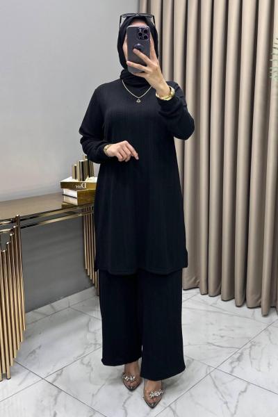 Zelal Takım Siyah Siyah