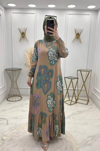 Zeliş Elbise Vizon  Vizon