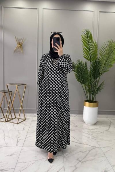 Zenan Elbise Petek Siyah Siyah