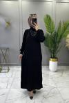 Zerrin Elbise Siyah Siyah