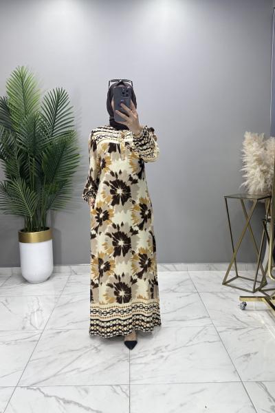 Zeynep Elbise Kahve Kahverengi