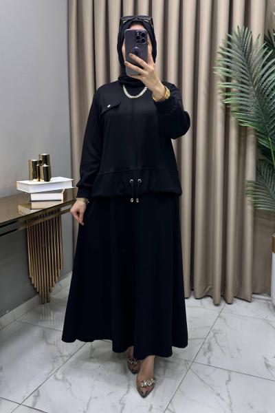 Zeynep Takım Siyah Siyah