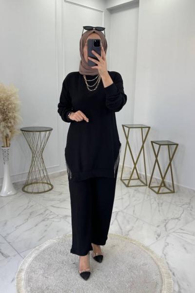 Zincirli Takım Siyah Siyah