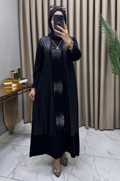 Zuhal Elbise Siyah  Siyah