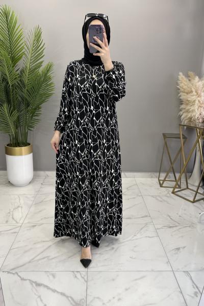 Zümra Elbise Siyah Siyah