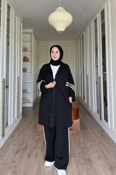 Adidas Model Eşofman Takımı - Siyah Siyah