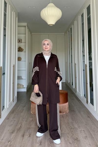 Adidas Model Eşofman Takımı - kahve  Kahverengi