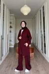 Adidas Model Eşofman Takımı -  bordo Bordo