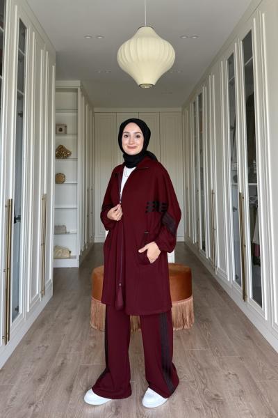 Adidas Model Eşofman Takımı -  bordo Bordo