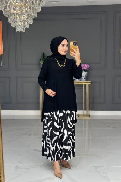 Ahsen Etekli Takım - Siyah Siyah