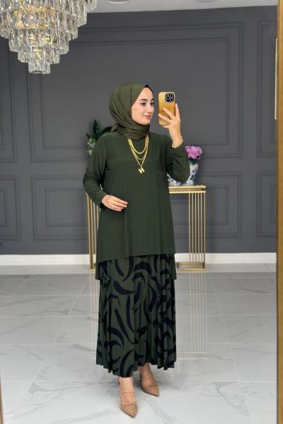 Ahsen Etekli Takım - Haki Haki