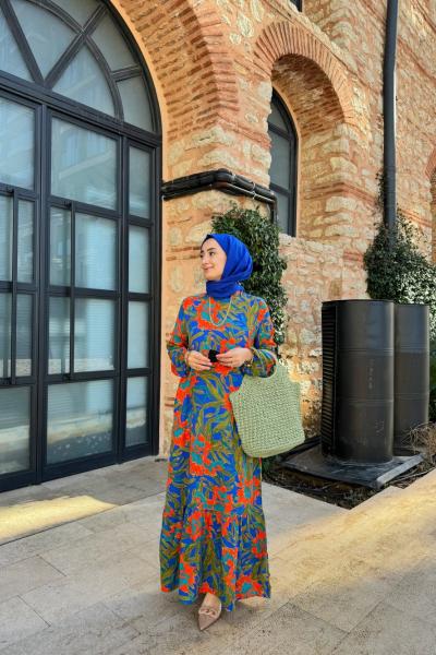 Ahu elbise - mavi Mavi