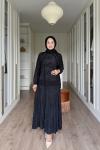 Ahu Etekli Takım - Siyah Siyah Kahverengi