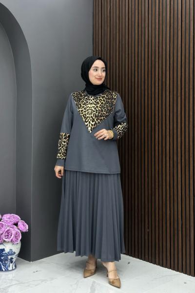 Alya Etekli Takım - Gri Gri