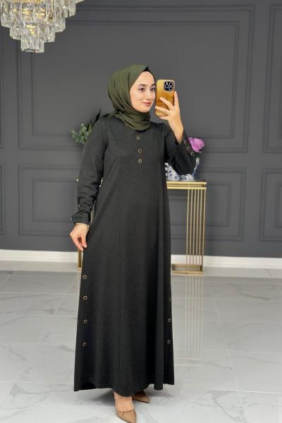 Arife Büyük Beden Elbise -  haki Haki