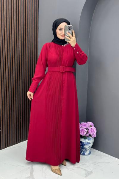 Asena Elbise - Kırmızı  Kırmızı