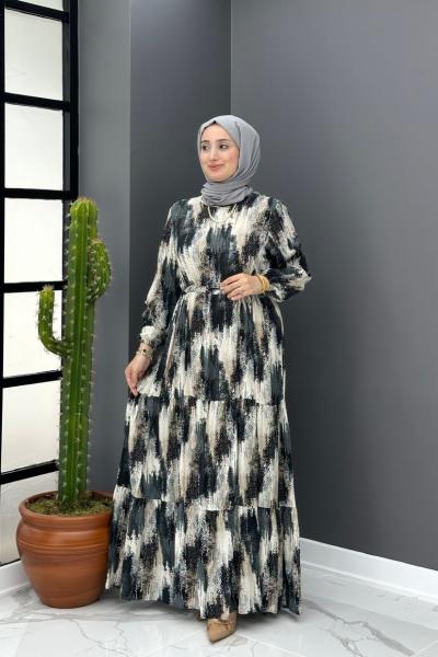 Asi Elbise - Gri Gri