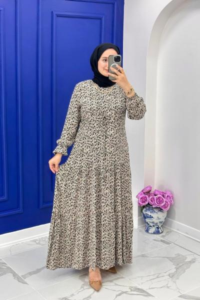 Aslıhan Elbise - Krem Krem