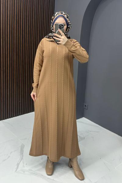 Asu Triko Elbise - Camel  Camel