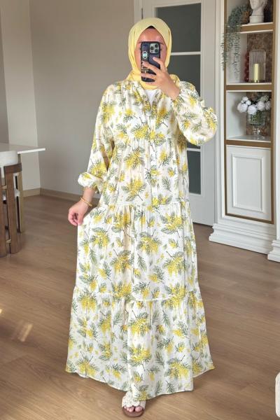 Aydilge Elbise - Sarı  Sarı