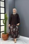 Ayşe Etekli Takım - Kahve  Kahverengi