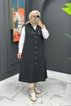 Aysel Uzun Yelek - Siyah  Siyah