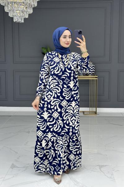 Aysun elbise - mavi Mavi