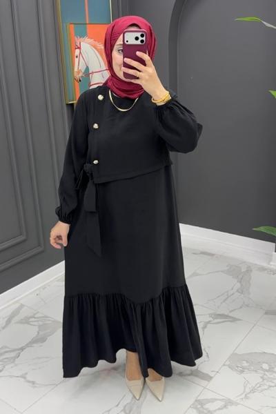 Azize Elbise - SİYAH Siyah
