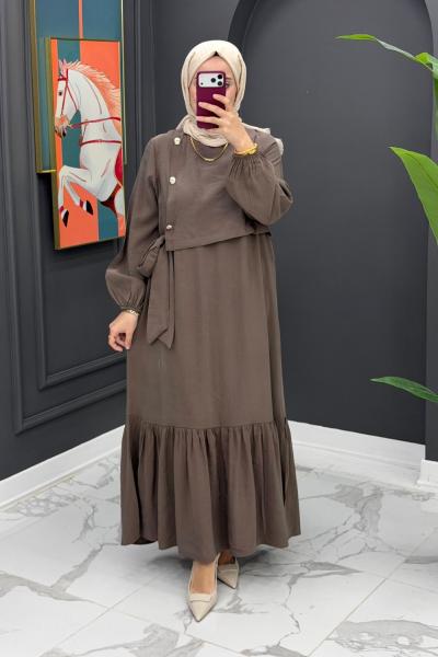 Azize Elbise - VİZON Vizon