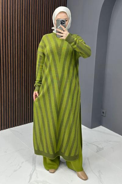 Azra Uzun Triko Takım - Yeşil Yeşil