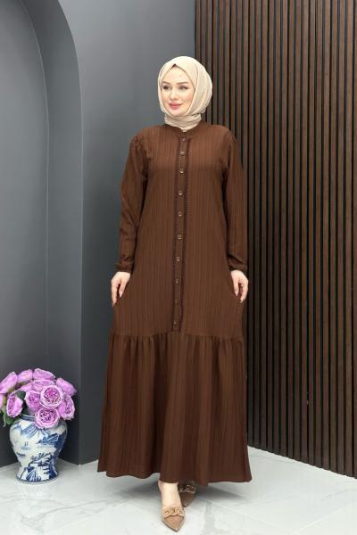 Bade Elbise - Kahve Kahverengi