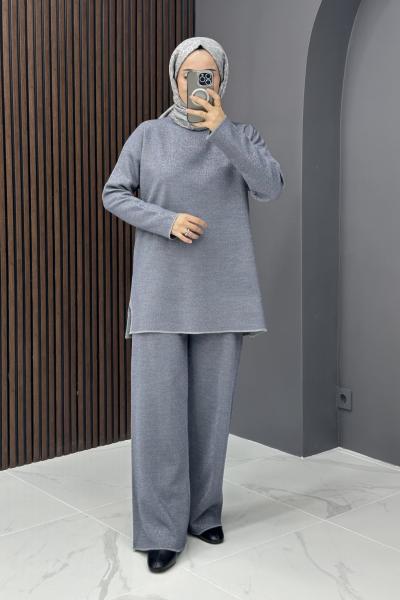 Belgin Triko Takım - Gri  Gri