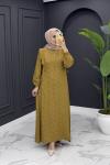 Belinay Elbise - yağ yeşili Yağ Yeşili