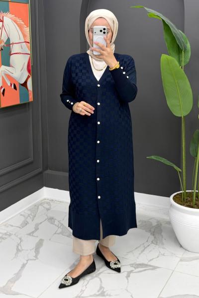 Bella Merserize Hırka - Lacivert Lacivert