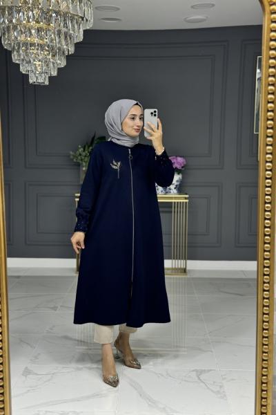 Beril uzun kap - lacivert Lacivert