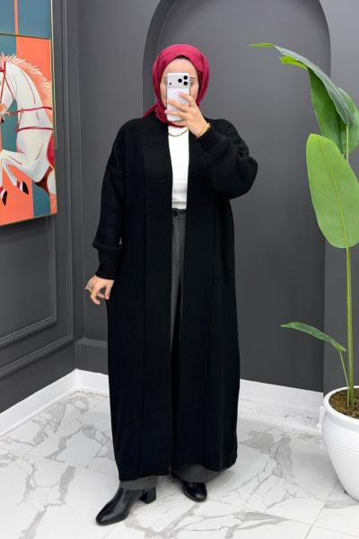 Beril Uzun Hırka - Siyah  Siyah