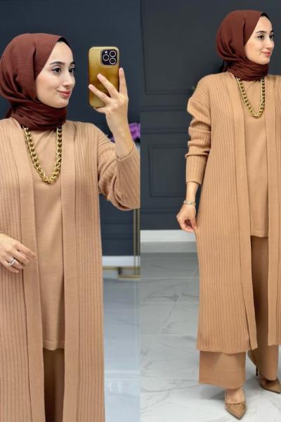 best triko üçlü takım - camel Camel