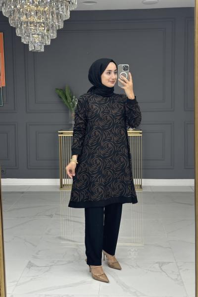 Betül takım - kahve Siyah Kahverengi