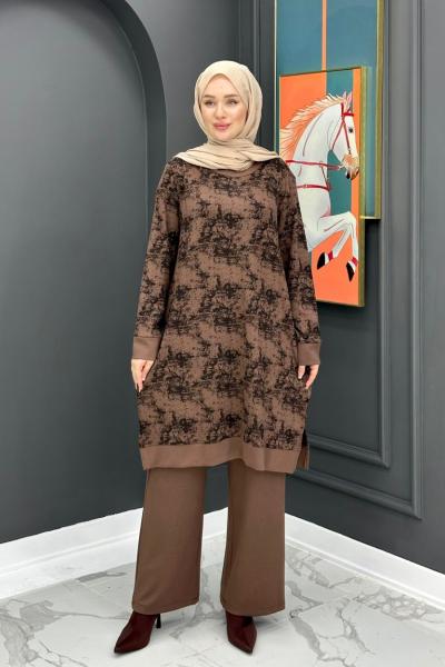 Beyhan Uzun Takım - Kahve  Kahverengi