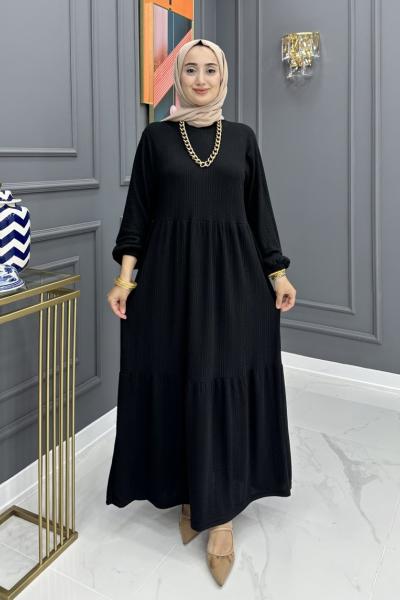 Bilge Elbise - Siyah Siyah