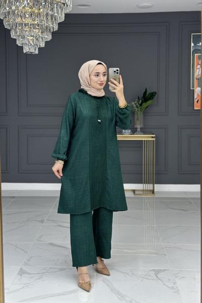 Bilge tesettur takım - zümrüt Zümrüt