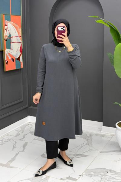 Billur Tunik - Gri Gri