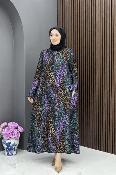 Birgül Elbise - Mor  Mor