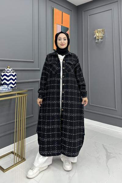 Burçak Gömlek Elbise - Siyah Siyah