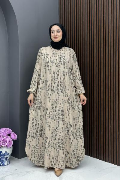 Burçin Elbise - Krem  Krem