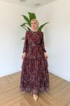 Burcu Elbise-Bordo  Bordo