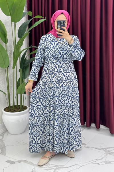 Çağla Elbise - Lacivert Lacivert